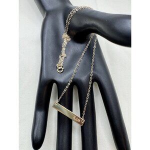 Kappa Alpha Theta Sorority Bar Necklace Engraved The Name Jasmine 14K GF